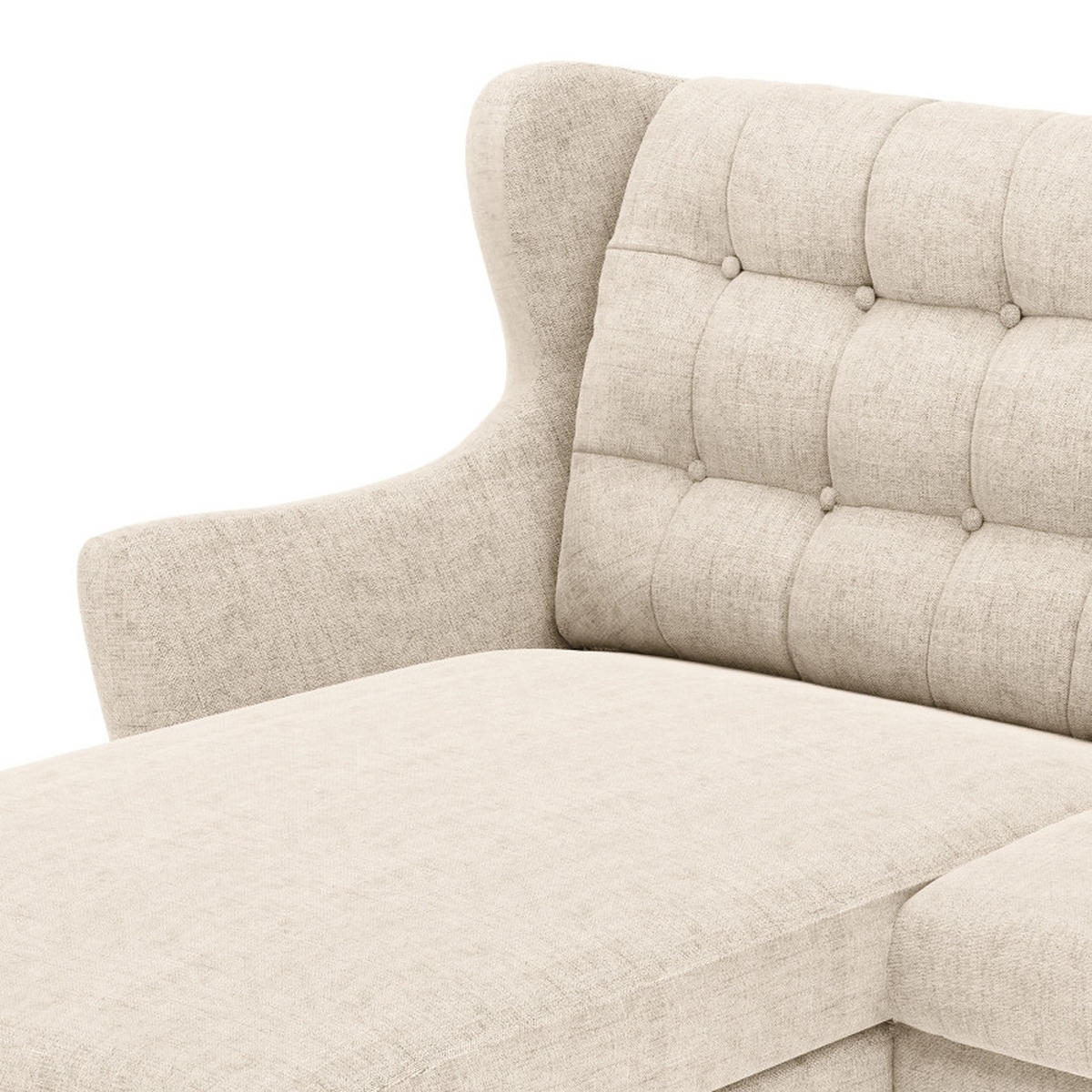 ECKSOFA in Webstoff Silberfarben  - Eichefarben/Silberfarben, Konventionell, Holz/Textil (250/107/173cm) - Trendmanufaktur