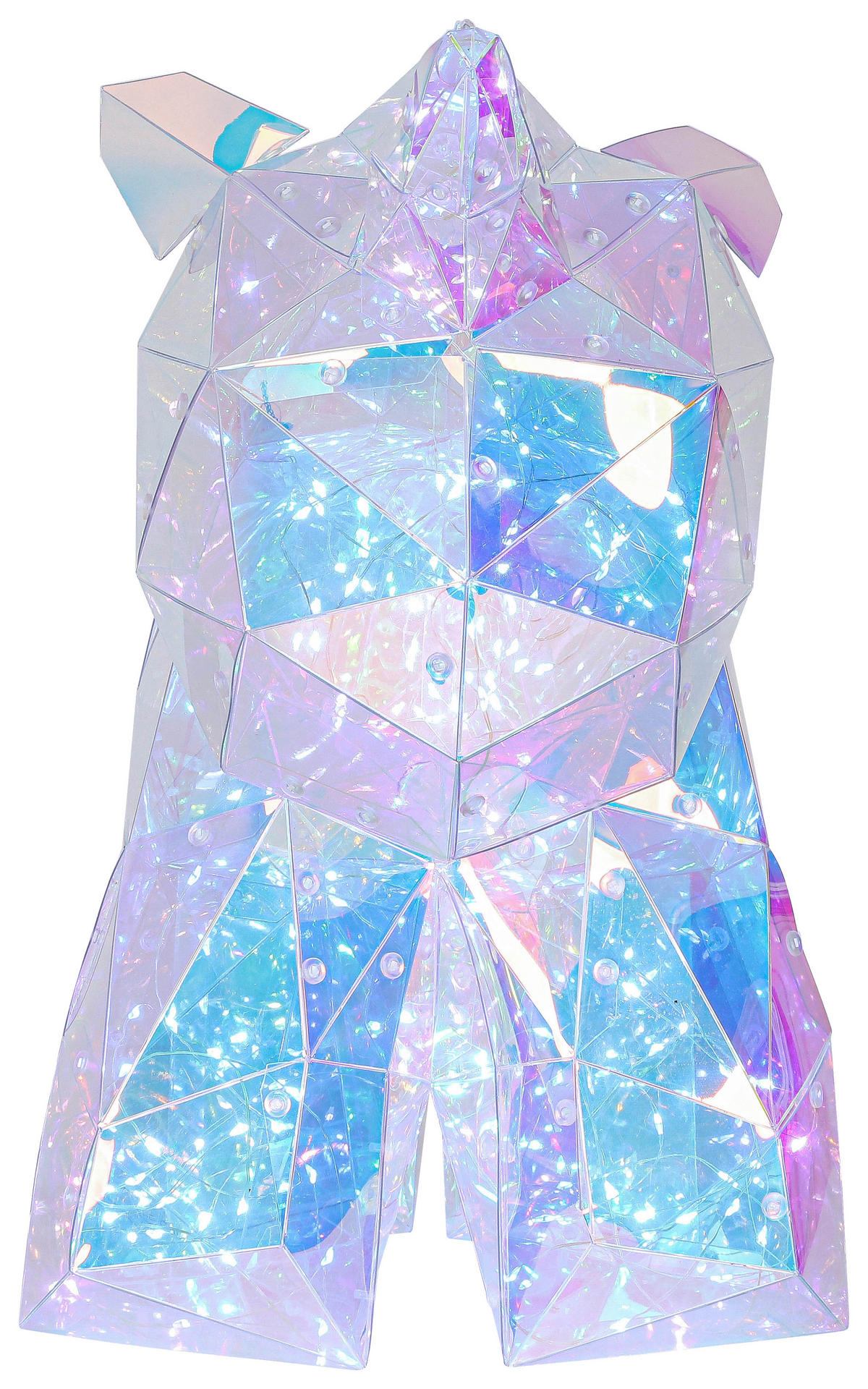 TISCHLEUCHTE - Transparent/Perlmutt, Trend, Kunststoff (23/38/36cm) - Novel