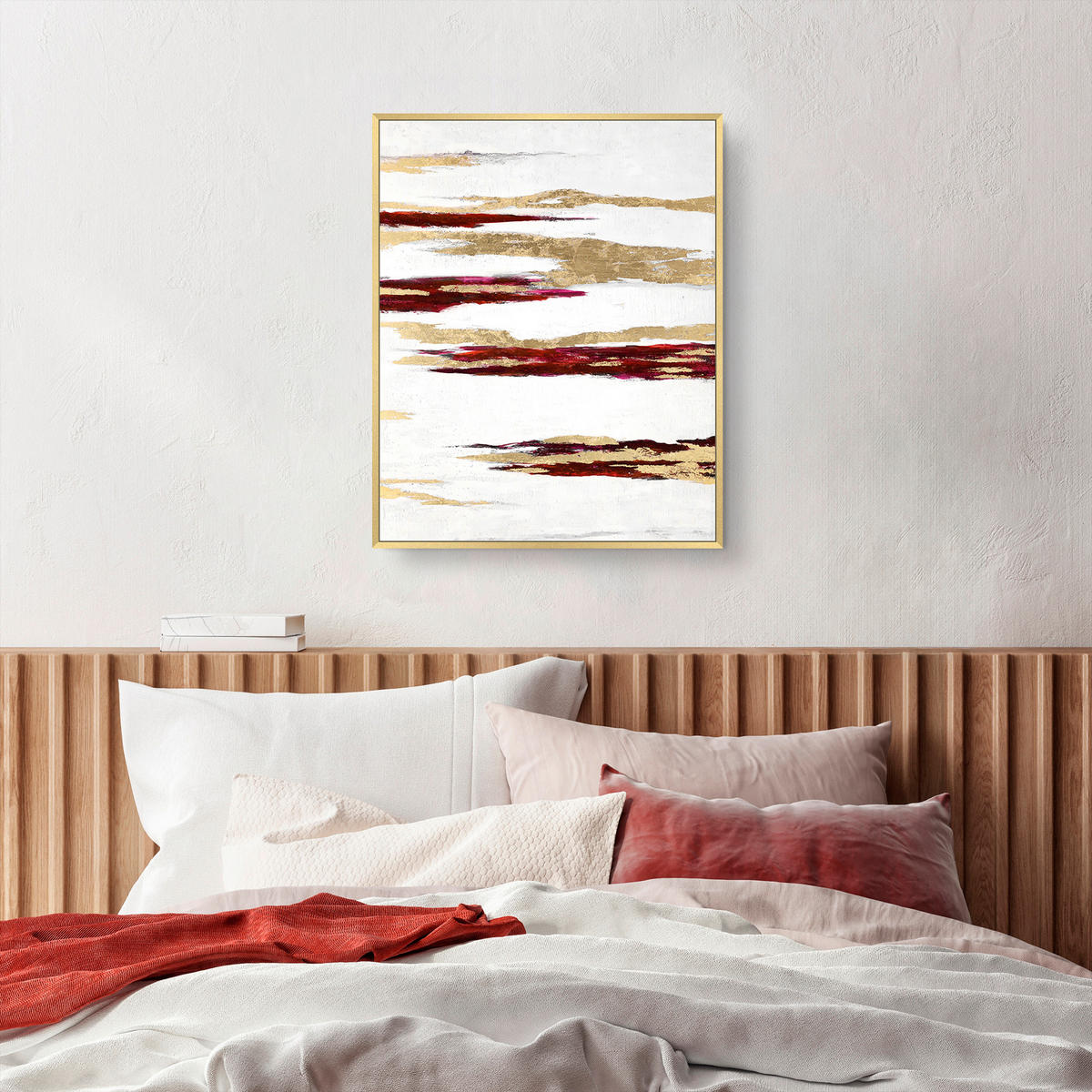 KUNSTDRUCK Abstraktes 40/50 cm  - Goldfarben/Multicolor, Basics, Holzwerkstoff (40/50cm) - Monee