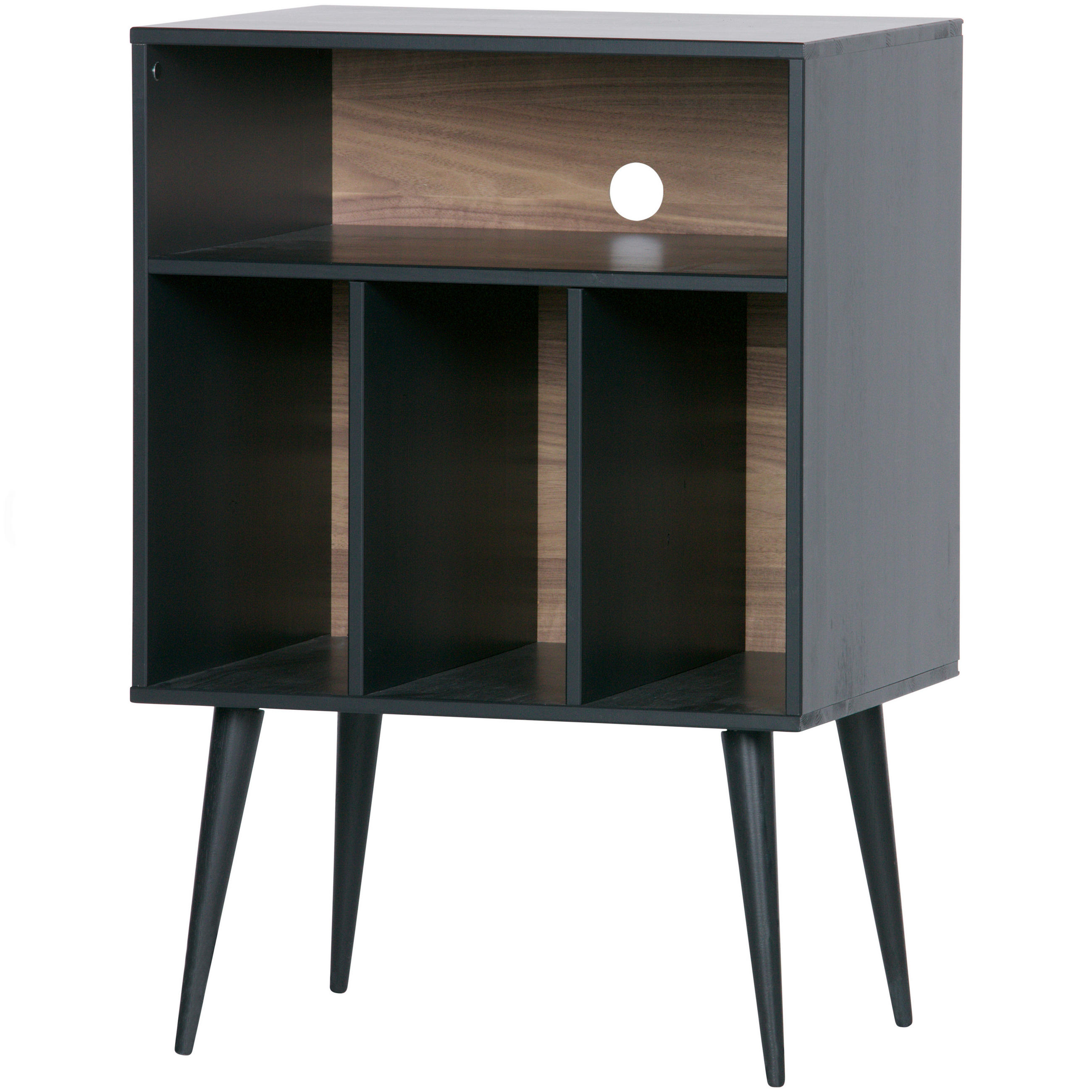 KOMMODE James  in 60/83/44 cm  - Walnussfarben/Schwarz, Design, Holz/Holzwerkstoff (60/83/44cm) - Livetastic