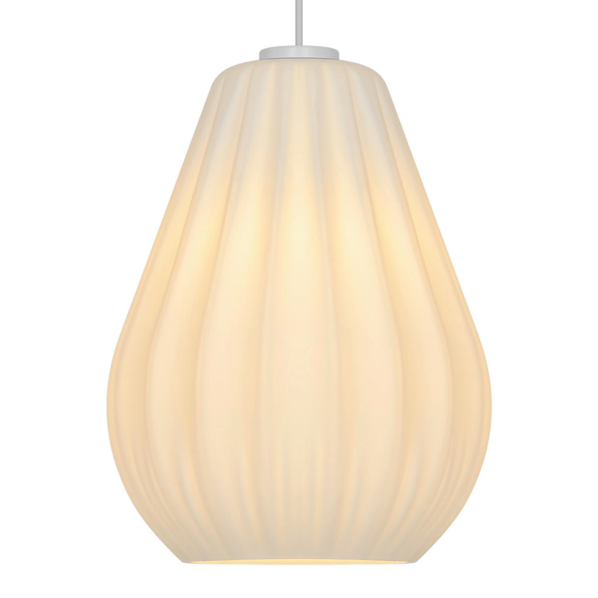 PENDELLEUCHTE Sallino 24/33 cm  - Weiß, Design, Glas (24/33cm) - Nordlux