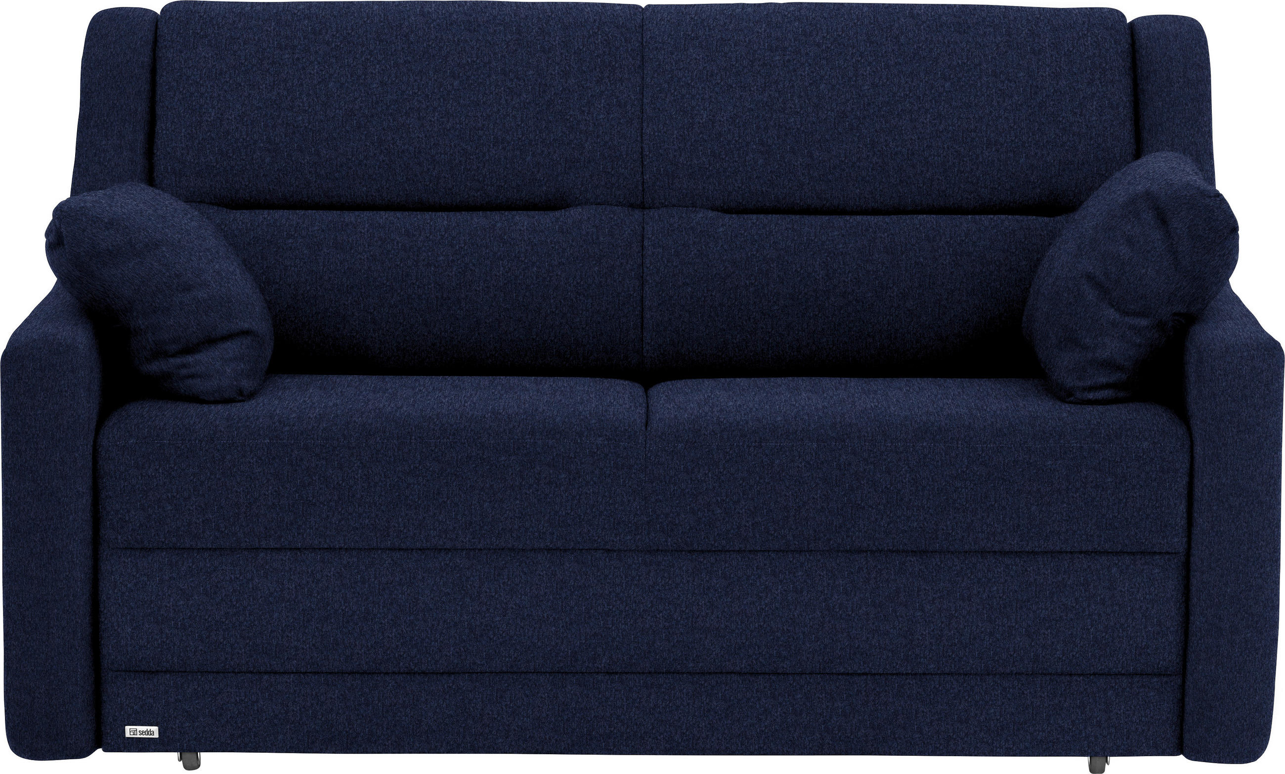 SCHLAFSOFA in Flachgewebe Blau  - Blau/Schwarz, KONVENTIONELL, Kunststoff/Textil (152/88/91cm) - Sedda