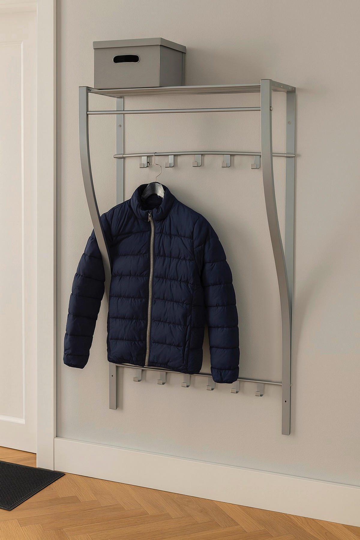 WANDGARDEROBE  in Alufarben  - Alufarben, Design, Metall (66/110/30cm) - MID.YOU