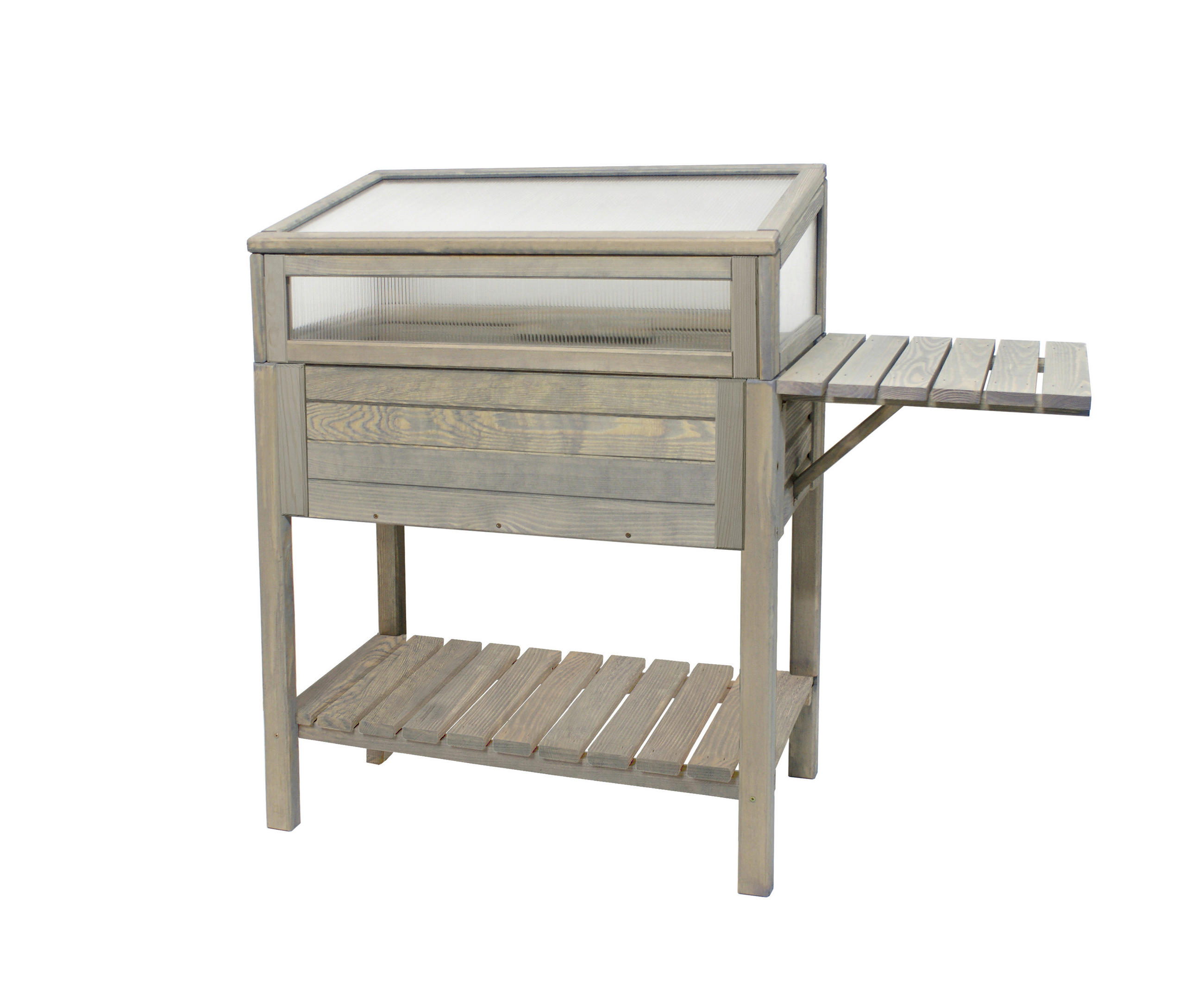HOCHBEET  - Grau, Basics, Holz (39/107/118cm)