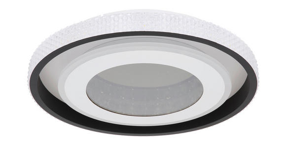 LED-DECKENLEUCHTE 50/8 cm   - Schwarz/Weiß, Trend, Glas/Kunststoff (50/8cm) - Novel