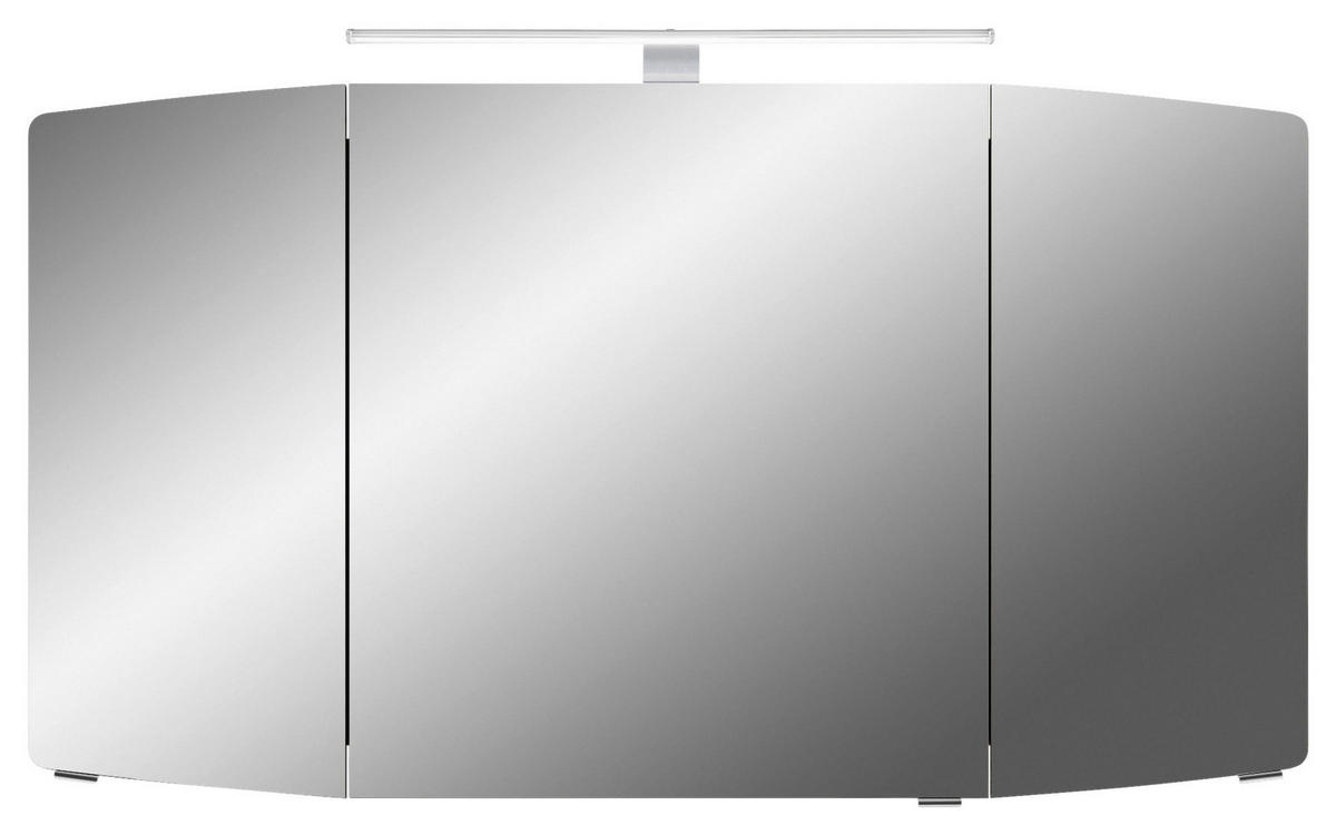 SPIEGELSCHRANK 120/67/17 cm  - Chromfarben/Eichefarben, KONVENTIONELL, Glas/Holzwerkstoff (120/67/17cm) - Pelipal