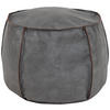 HOCKER in Textil, Leder Anthrazit  - Anthrazit, MODERN, Leder/Textil (60/36/60cm)
