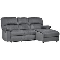 ECKSOFA Grau Webstoff  - Schwarz/Grau, Basics, Kunststoff/Textil (216/159cm) - P & B