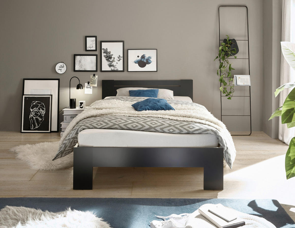 BETT 120/200 cm  in Schwarz  - Schwarz, KONVENTIONELL (120/200cm) - Boxxx