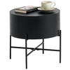 BEISTELLTISCH 45/45/45 cm Schwarz rund  - Schwarz, MODERN, Holzwerkstoff/Metall (45/45/45cm) - Xora