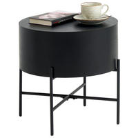 BEISTELLTISCH in Metall, Holzwerkstoff 45/45/45 cm  - Schwarz, Modern, Holzwerkstoff/Metall (45/45/45cm) - Xora