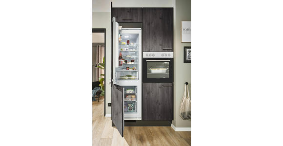 ECKKÜCHE 120/220 cm in Graphitfarben, Schwarz, Lavagrau - Lavagrau/Schwarz, Design, Holzwerkstoff/Metall (120/220cm) - Xora