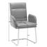 SCHWINGSTUHL Echtleder Dunkelbraun, Edelstahlfarben - Edelstahlfarben/Dunkelbraun, Design, Leder/Metall (59,50/92,50/62cm) - Novel
