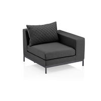 LOUNGEENDTEIL  - Anthrazit, Basics, Textil/Metall (92/70/96cm) - Kettler