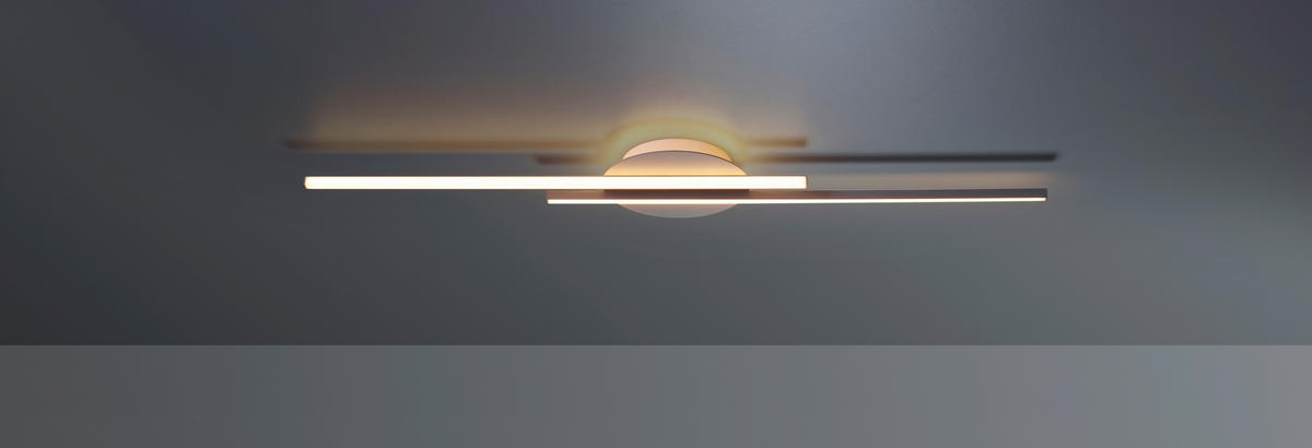 LED-DECKENLEUCHTE Dual  Smart 120/24/5,5 cm   - Design, Metall (120/24/5,5cm) - BOPP
