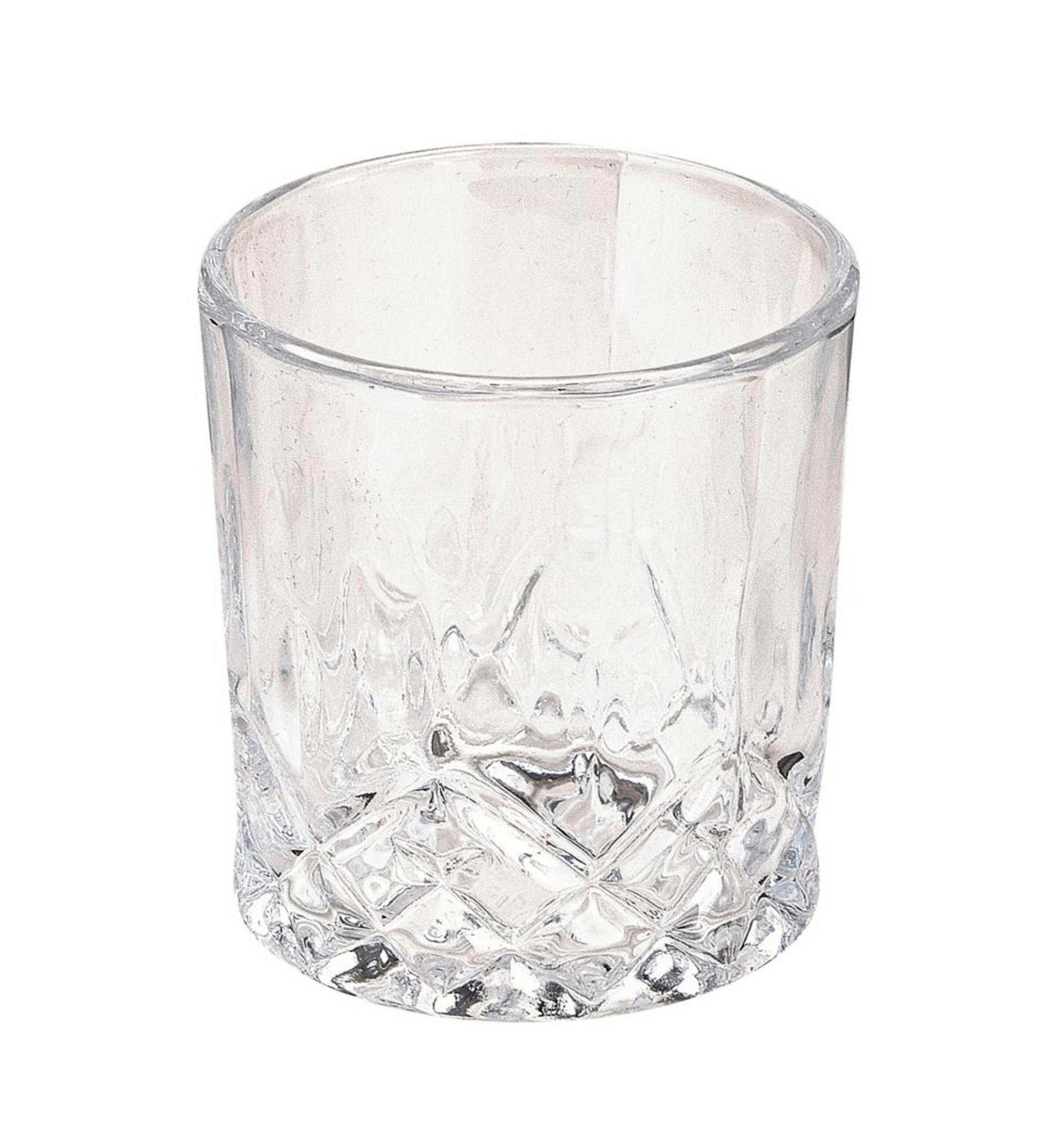 SET ČAŠA ZA VISKI  12 delova   - prozirna/braon, Osnovno, kamen/staklo (55/52/25cm)