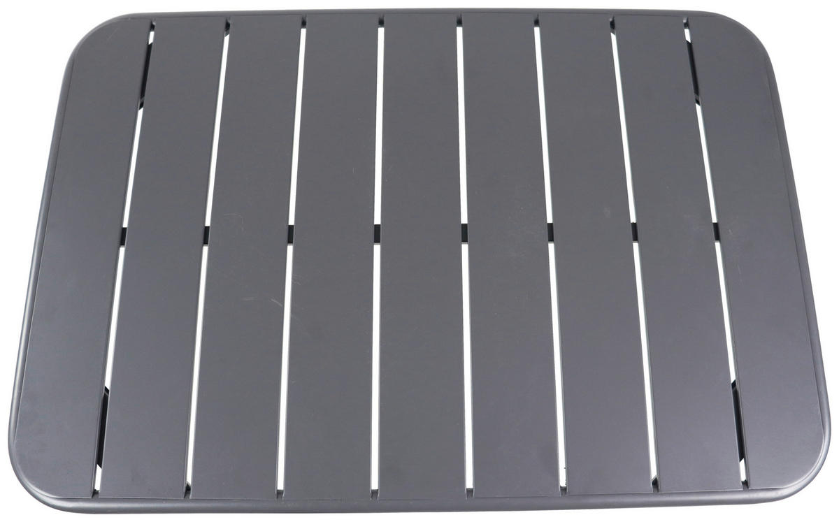 GARTENTISCH 80/55/72 cm Metall, Kunststoff Schwarz rechteckig  - Schwarz, Modern, Kunststoff/Metall (80/55/72cm) - Ambia Garden