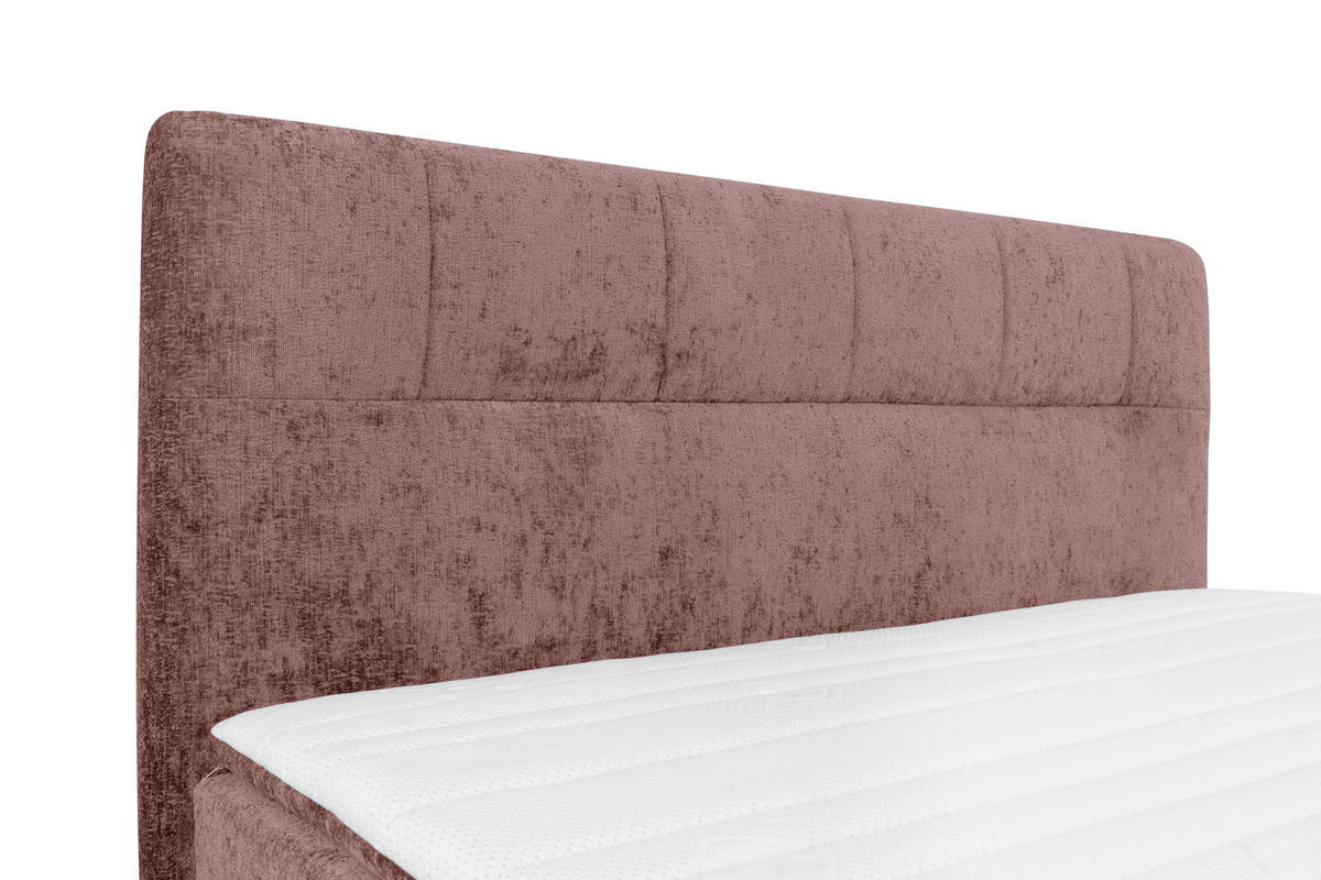 BOXSPRINGBETT 160/200 cm  in Weinrot  - Weinrot/Schwarz, Design, Textil/Metall (160/200cm) - Esposa