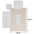 HOCHFLORTEPPICH 160/230 cm Bellevue Creme  - Creme, Basics, Textil (160/230cm) - Novel