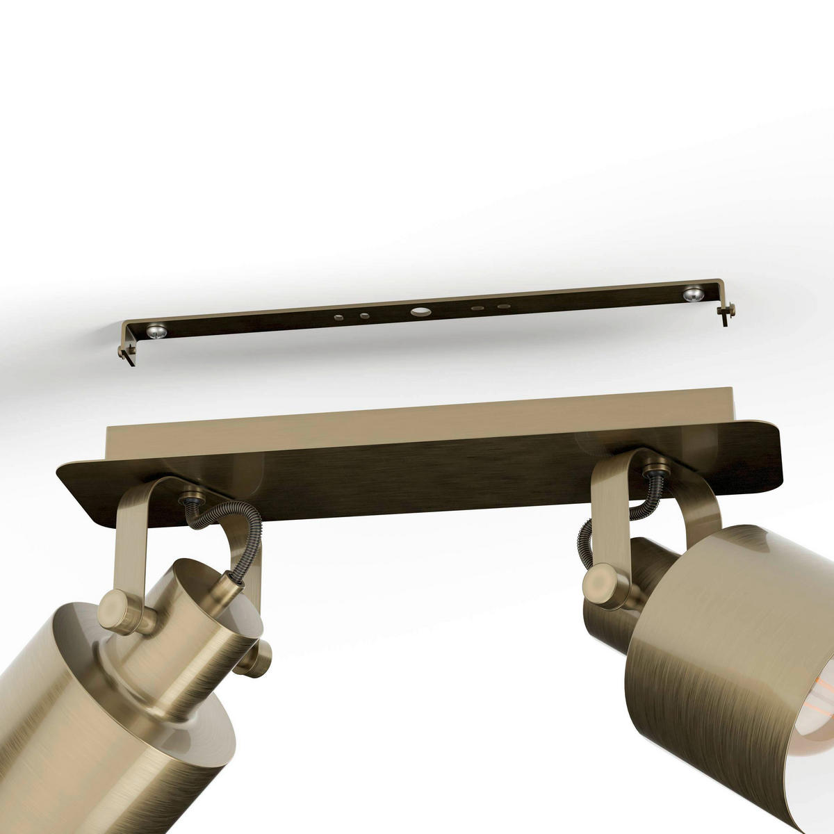 STRAHLER 47/11/21 cm   - Goldfarben/Creme, Design, Metall (47/11/21cm) - Eglo