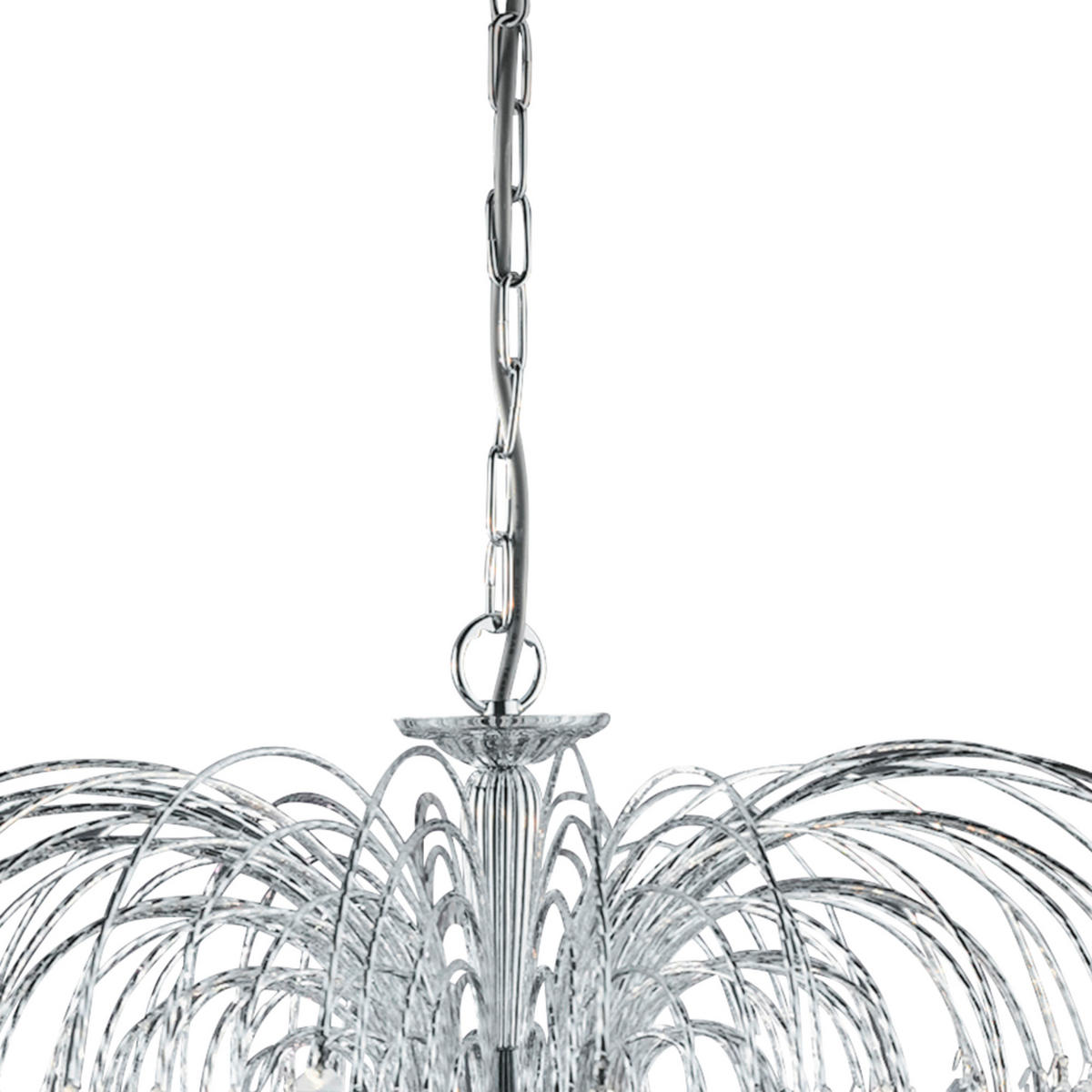 KRISTALNA VISEČA SVETILKA - barve kroma, Design, kovina/steklo (53/98cm)