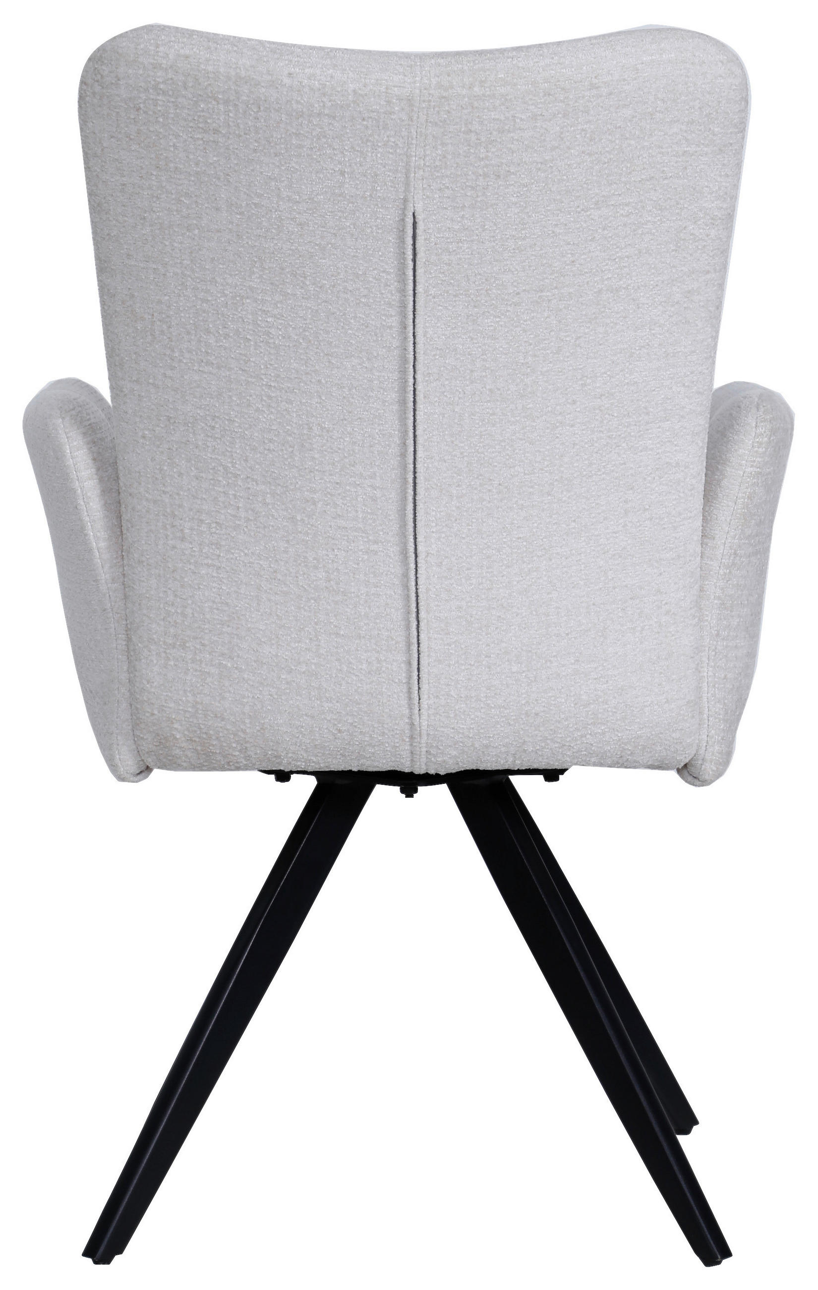 SCAUN CU BRAȚE in negru, bej  - bej/negru, Modern, lemn/metal (63/91/66cm) - MID.YOU