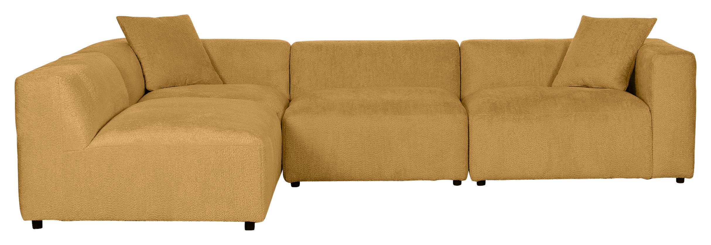 ECKSOFA Senfgelb Chenille  - Senfgelb/Creme, MODERN, Kunststoff/Textil (239/317cm) - Carryhome