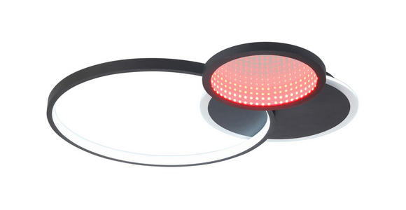 LED-DECKENLEUCHTE 55/45/7,5 cm - Schwarz, LIFESTYLE, Kunststoff/Metall (55/45/7,5cm) - Novel