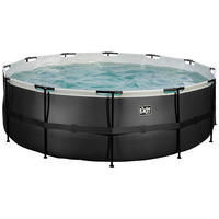 EXIT POOL BLACK 427X122 Black 427/122 cm  - Schwarz, KONVENTIONELL, Metall (427/122cm) - EXIT Toys