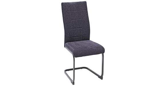 SCHWINGSTUHL in Eisen Webstoff - Anthrazit/Schwarz, Design, Textil/Metall (43/99/62cm) - Carryhome