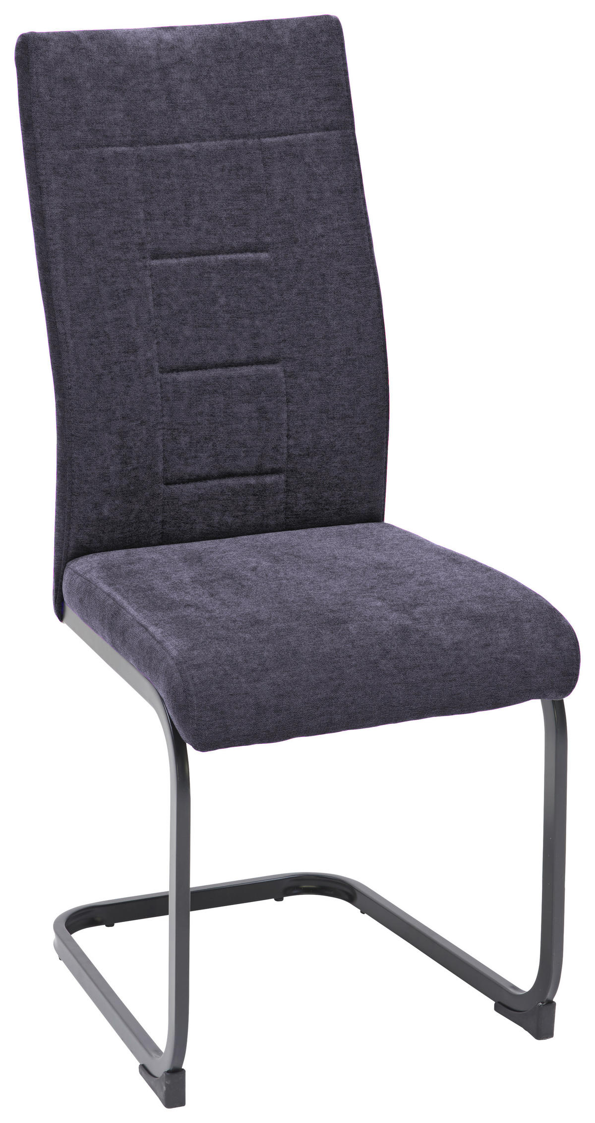 SZÁNKÓTALPAS SZÉK fém, textil antracit, fekete  - fekete/antracit, Design, textil/fém (43/99/62cm) - Carryhome