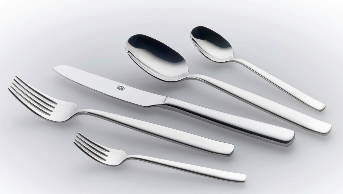 BESTECKSET BESTECK PREMIUM 30-teilig Edelstahl  - Edelstahlfarben, Basics, Metall - GSW