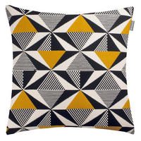 KISSENHÜLLE MR-PRISM 45/45 cm  - Gelb/Schwarz, Basics, Textil (45/45cm) - Musterring
