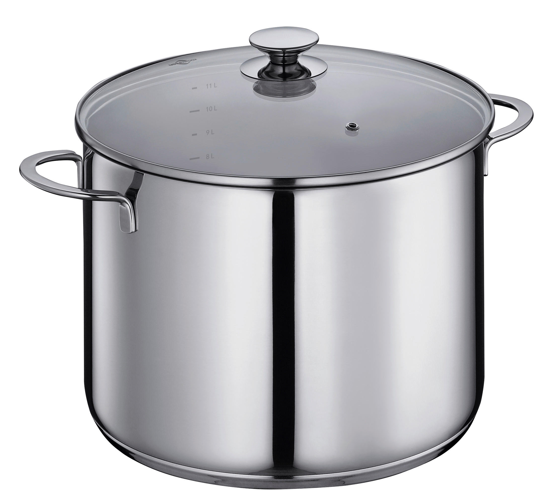 SUPPENTOPF CAPRI 12 L  - Edelstahlfarben/Transparent, Basics, Glas/Metall (28/20,5cm) - KÜCHENPROFI