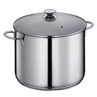 SUPPENTOPF CAPRI 12 L  - Edelstahlfarben/Transparent, Basics, Glas/Metall (28/20,5cm) - KÜCHENPROFI