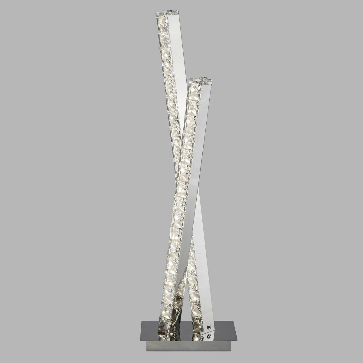 LED-TISCHLEUCHTE 10/16/56 cm   - Chromfarben, Design, Glas/Metall (10/16/56cm)