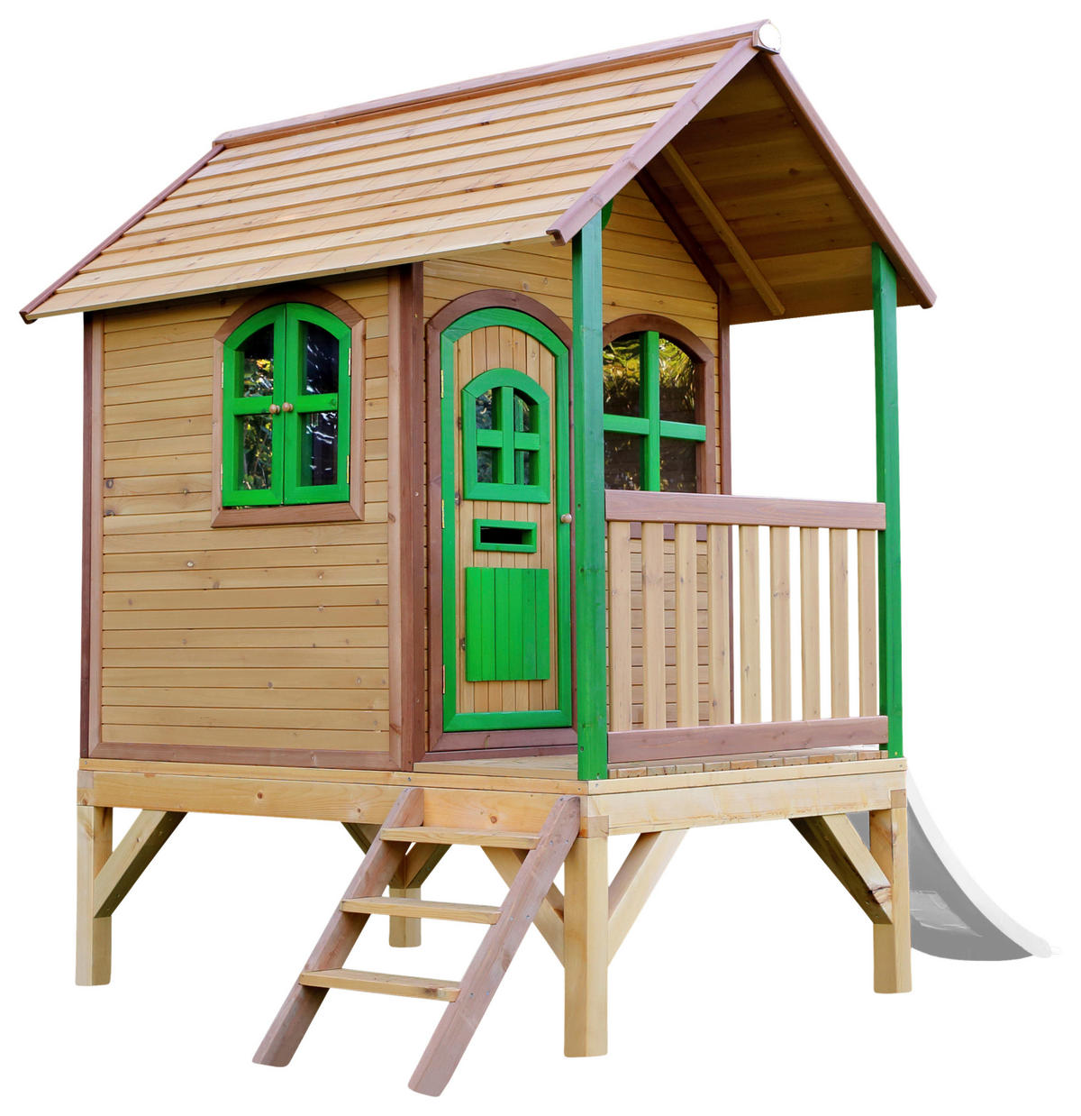 SPIELHAUS 287/231/191 cm  - Weiss/Rot, Konventionell, Holz (287/231/191cm)