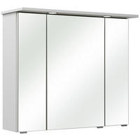 SPIEGELSCHRANK 80/70/18 cm  - Chromfarben/Weiß, KONVENTIONELL, Glas/Holzwerkstoff (80/70/18cm) - Xora