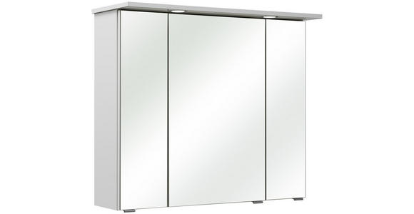 SPIEGELSCHRANK 80/70/18 cm  - Chromfarben/Weiß, KONVENTIONELL, Glas/Holzwerkstoff (80/70/18cm) - Xora