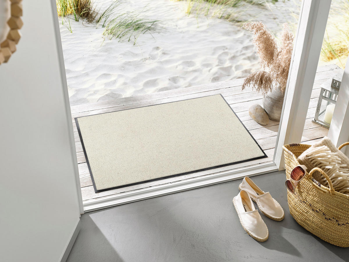 FUßMATTE 60/90 cm Whipped Cream  - Beige, KONVENTIONELL, Kunststoff/Textil (60/90cm) - wash+dry