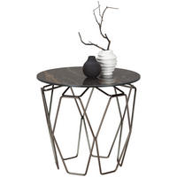 BEISTELLTISCH in Metall, Keramik 60/60/55 cm  - Schwarz, Design, Keramik/Metall (60/60/55cm) - Naos