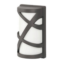 SPOLJNA SVETILJKA  - antracit, Osnovno, metal/plastika (15/27cm)