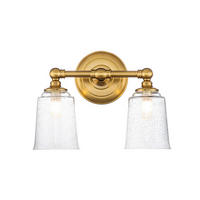 BADEZIMMER-WANDLEUCHTE - Messingfarben, Konventionell, Glas/Metall (33/24.8 /15.2cm) - Elstead Lighting