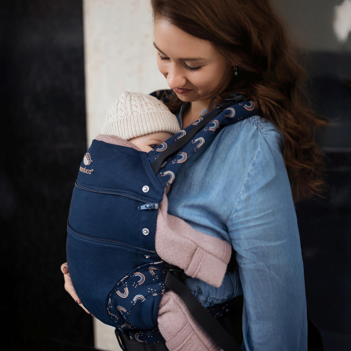 BABYTRAGE Manduca first  - Dunkelblau, Basics, Textil (One-Sizecm) - Wickelkinder Manduca