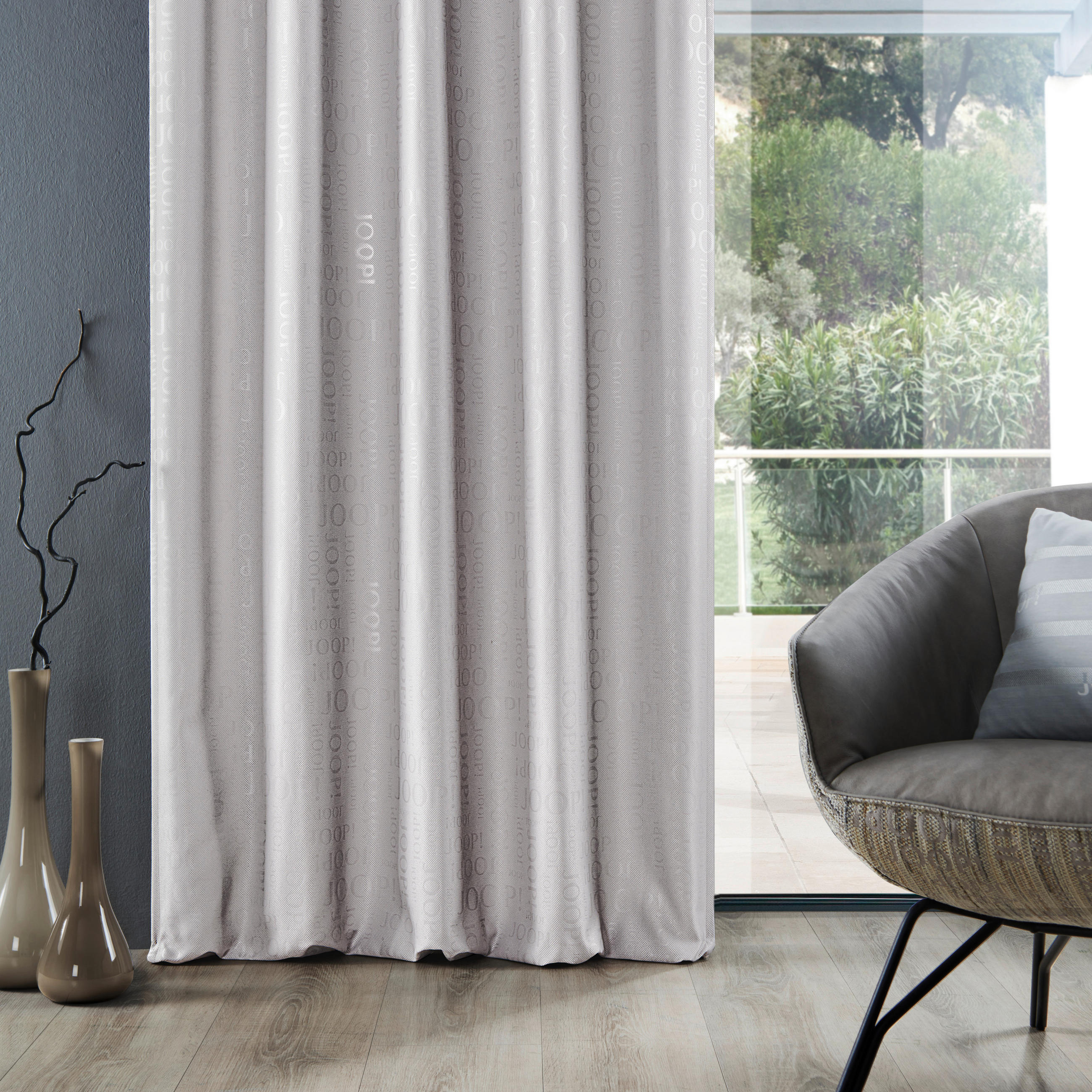 FERTIGVORHANG  blickdicht  130/250 cm   - Hellgrau, Design, Textil (130/250cm) - Joop!