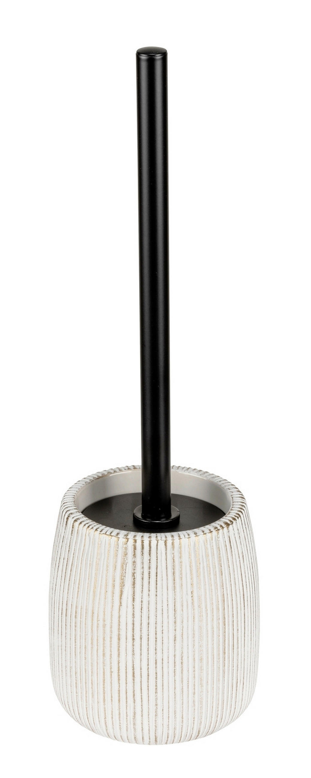 WC-BÜRSTENGARNITUR - Goldfarben/Schwarz, Basics, Keramik/Kunststoff (12/38/12cm) - Schöner Wohnen