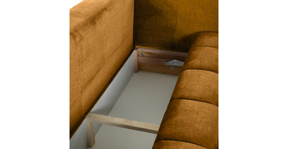 SCHLAFSOFA Flachgewebe Senfgelb - Senfgelb/Schwarz, KONVENTIONELL, Kunststoff/Textil (250/70/118cm) - Carryhome