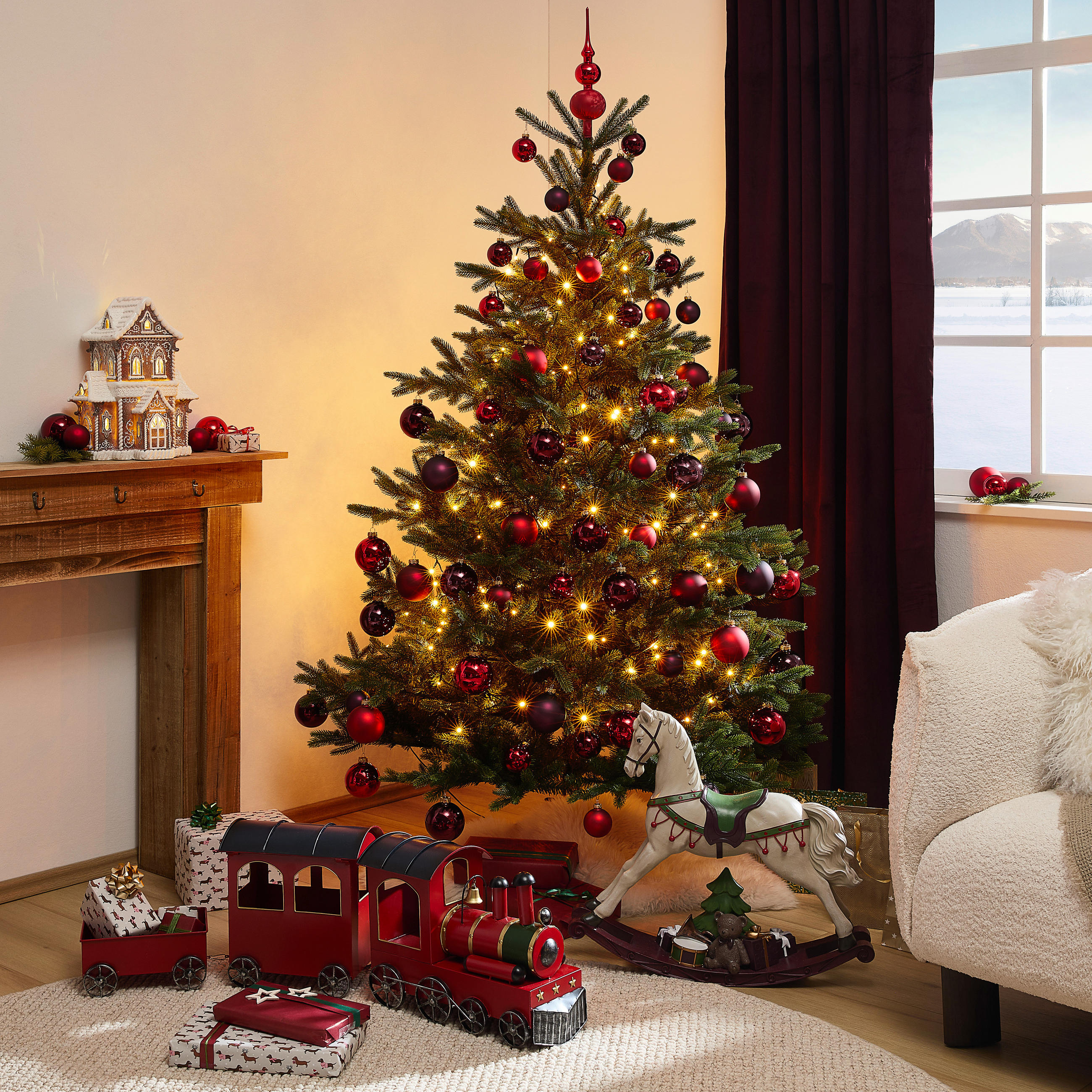 SCHAUKELPFERD  - Weiß, KONVENTIONELL, Kunststoff (14,00/55,50/48,00cm) - X-Mas