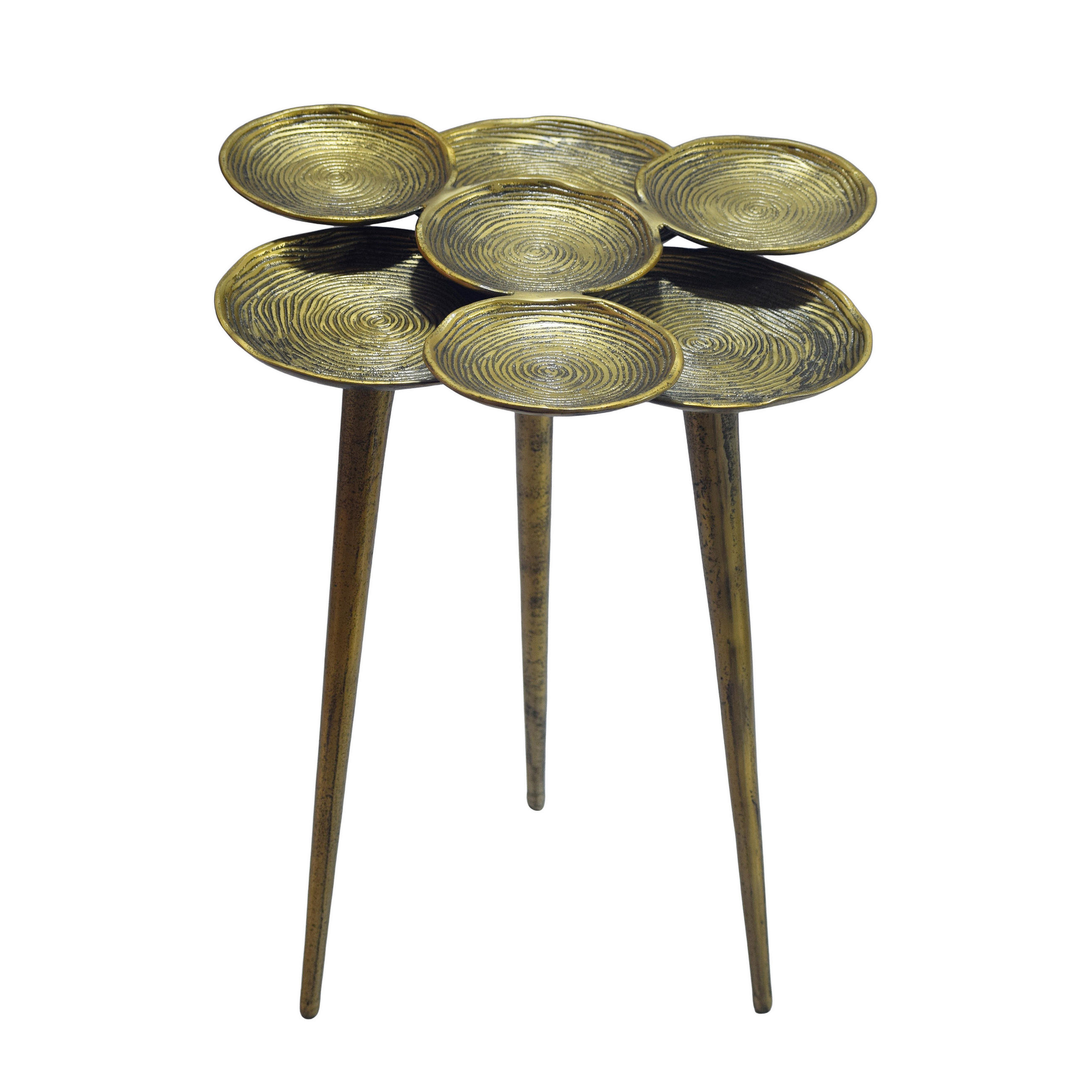 KISASZTAL fém 46/46/55 cm   - aranyszínű, Design, fém (46/46/55cm) - MID.YOU
