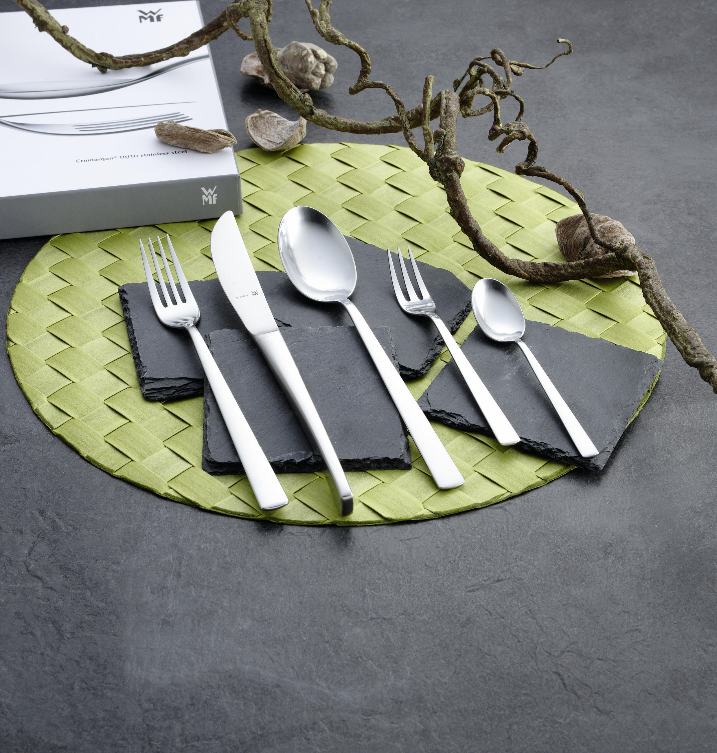 BESTECKSET Corvo 30-teilig Edelstahl  - Edelstahlfarben, Basics, Metall (42/24cm) - WMF